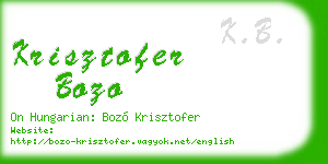 krisztofer bozo business card